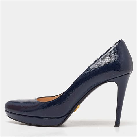 prada saffiano blue pumps|Prada Saffiano Leather Pump (Women) .